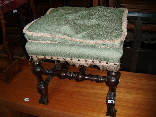 Ebonised stool(-)